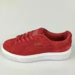 puma suede platform metallic suede rouge